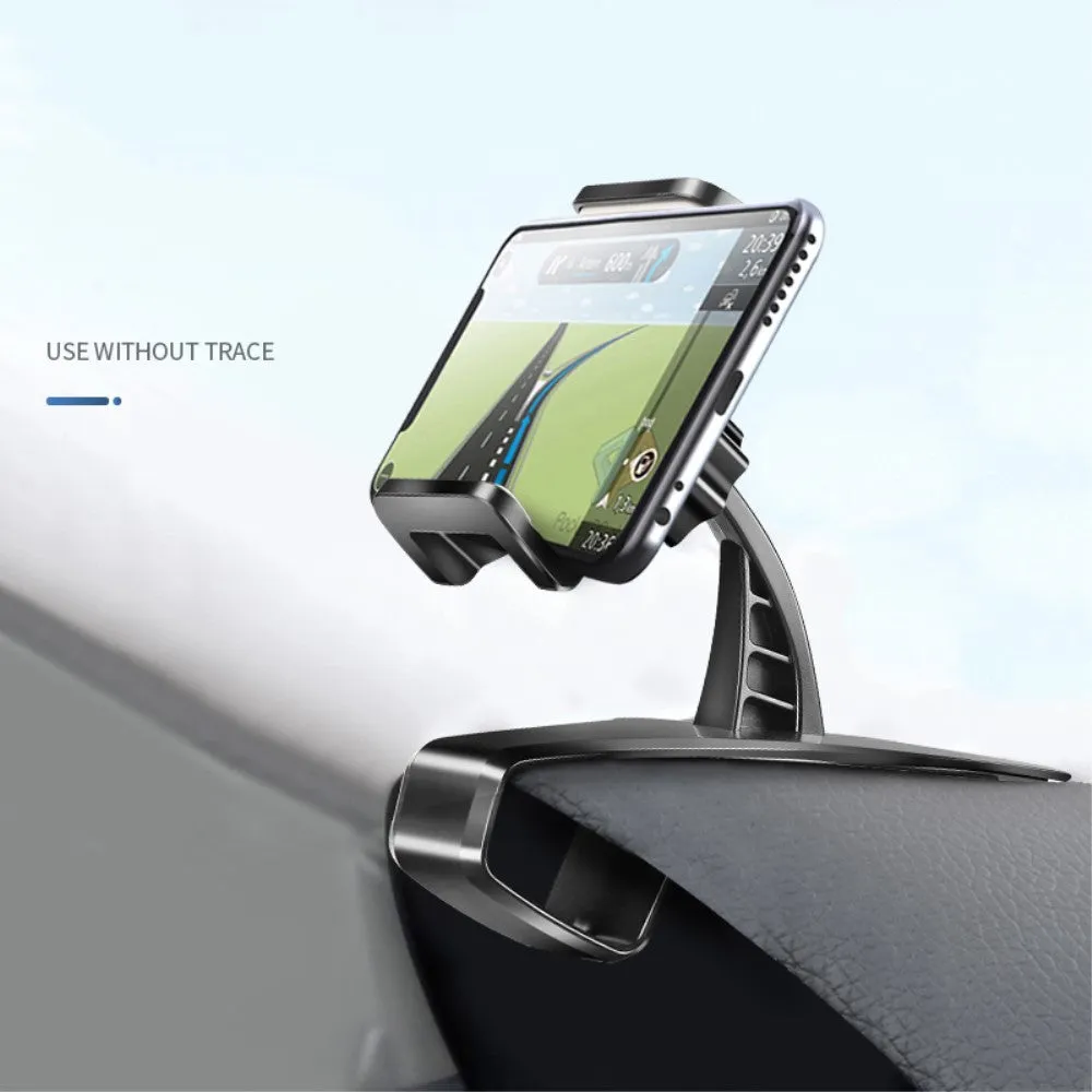 3 in 1 Car GPS Smartphone Holder: Dashboard / Visor Clamp   AC Grid Clip for Crosscall Trendy - Black