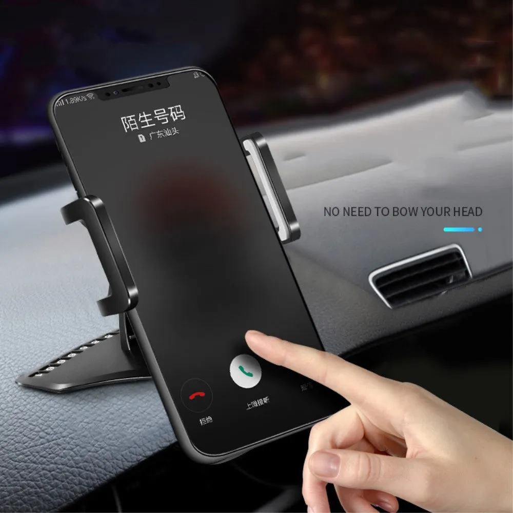 3 in 1 Car GPS Smartphone Holder: Dashboard / Visor Clamp   AC Grid Clip for Crosscall Trendy - Black