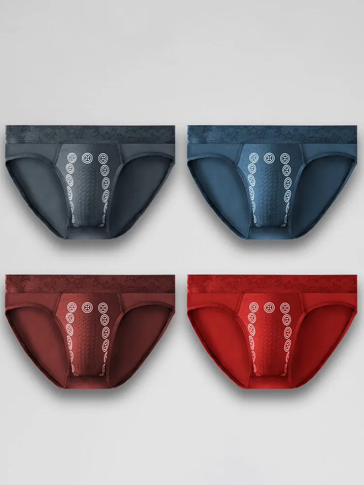 4 Pcs Anion Pit Massage Breathable Briefs Underwear