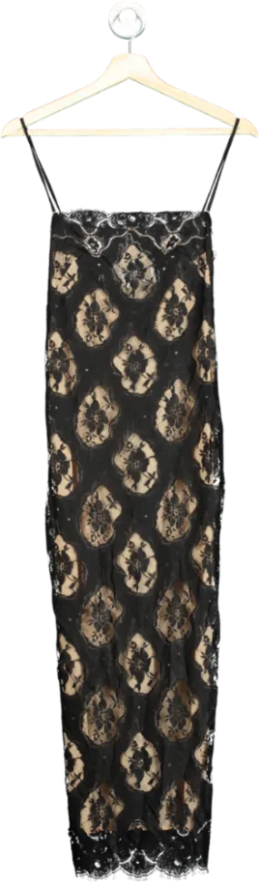 Agent Provocateur Black Lace Slip Dress UK 8