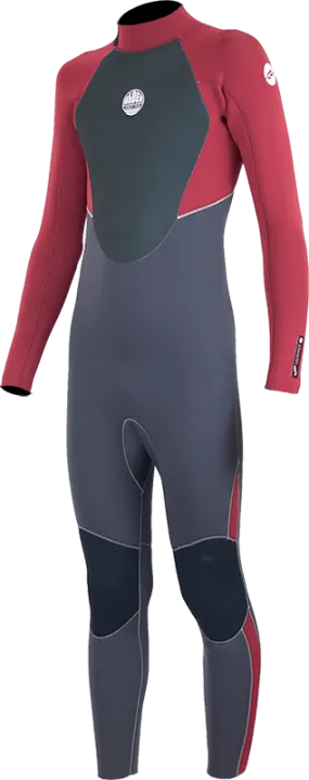 Alder Kids Stealth Junior 5/4/3mm Back Zip Cardinal Red Wetsuit