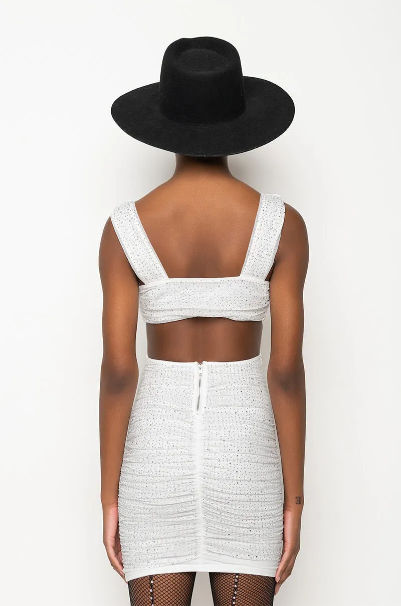 ALWAYS A SLAY THIS WAY LOW V NECK MINI DRESS