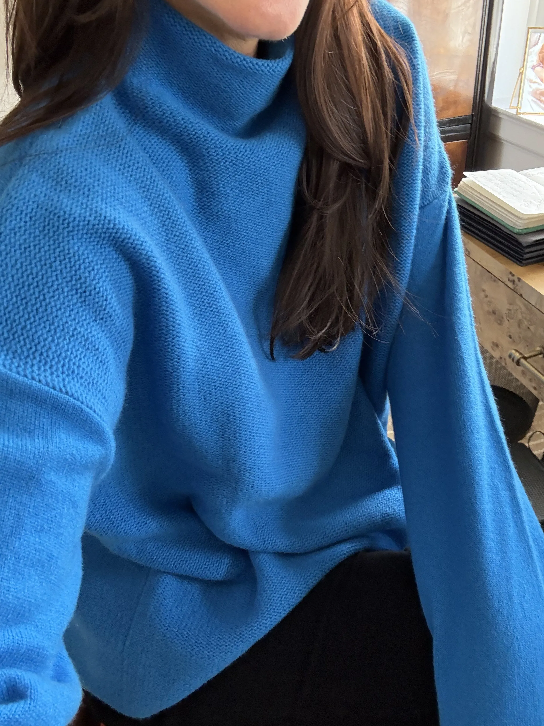 Amanda Cashmere Pullover- Jetstream