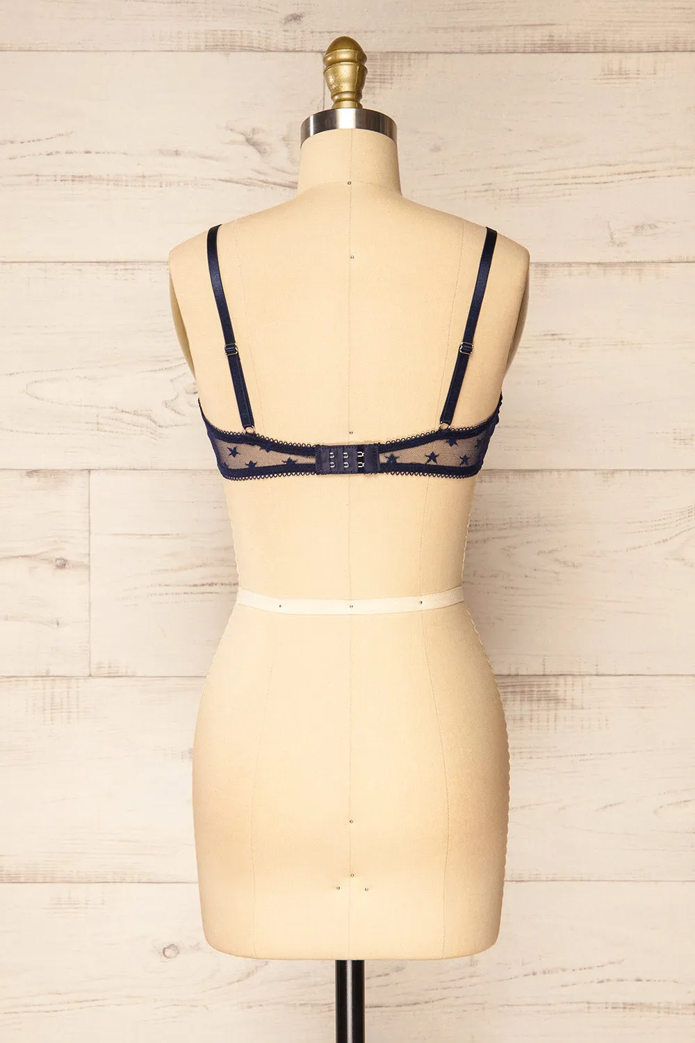 Amerikana Navy | Mesh Bralette w/ Embroidered Stars