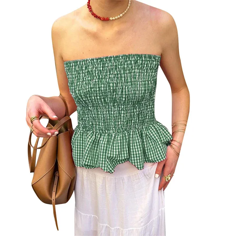 Ana - Smocked strapless top