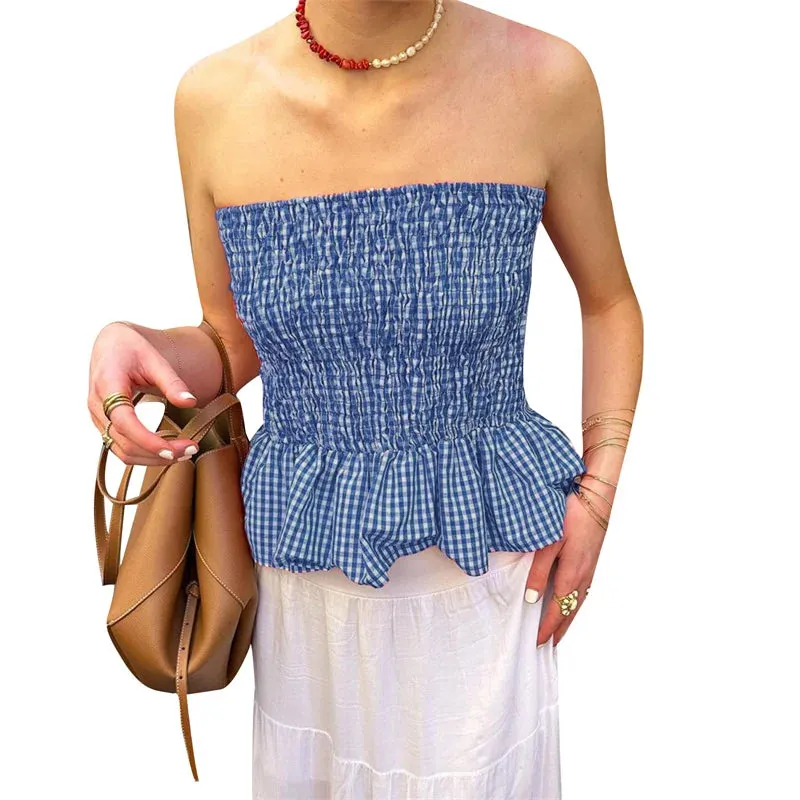 Ana - Smocked strapless top