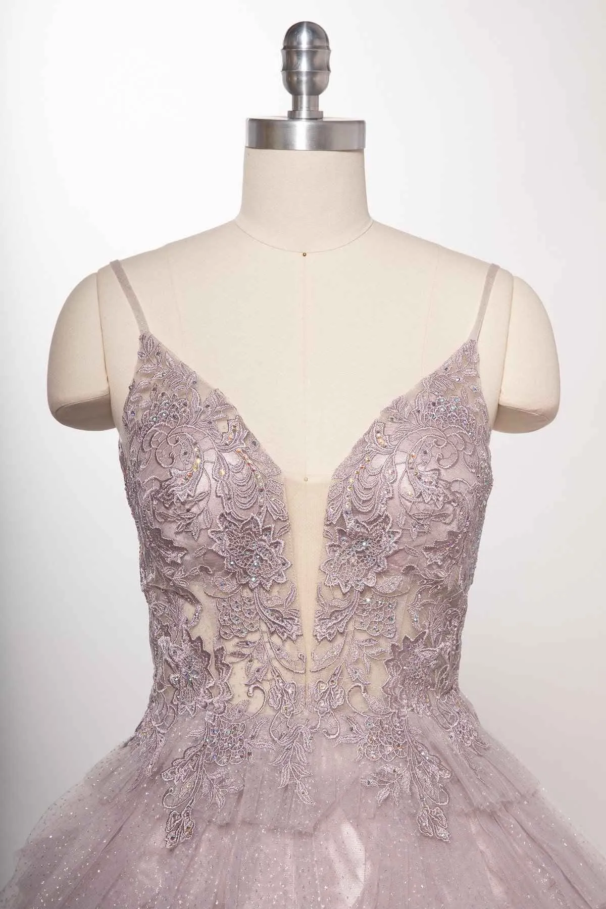 Aspeed S2308 Appliqued Tiered Short Dress