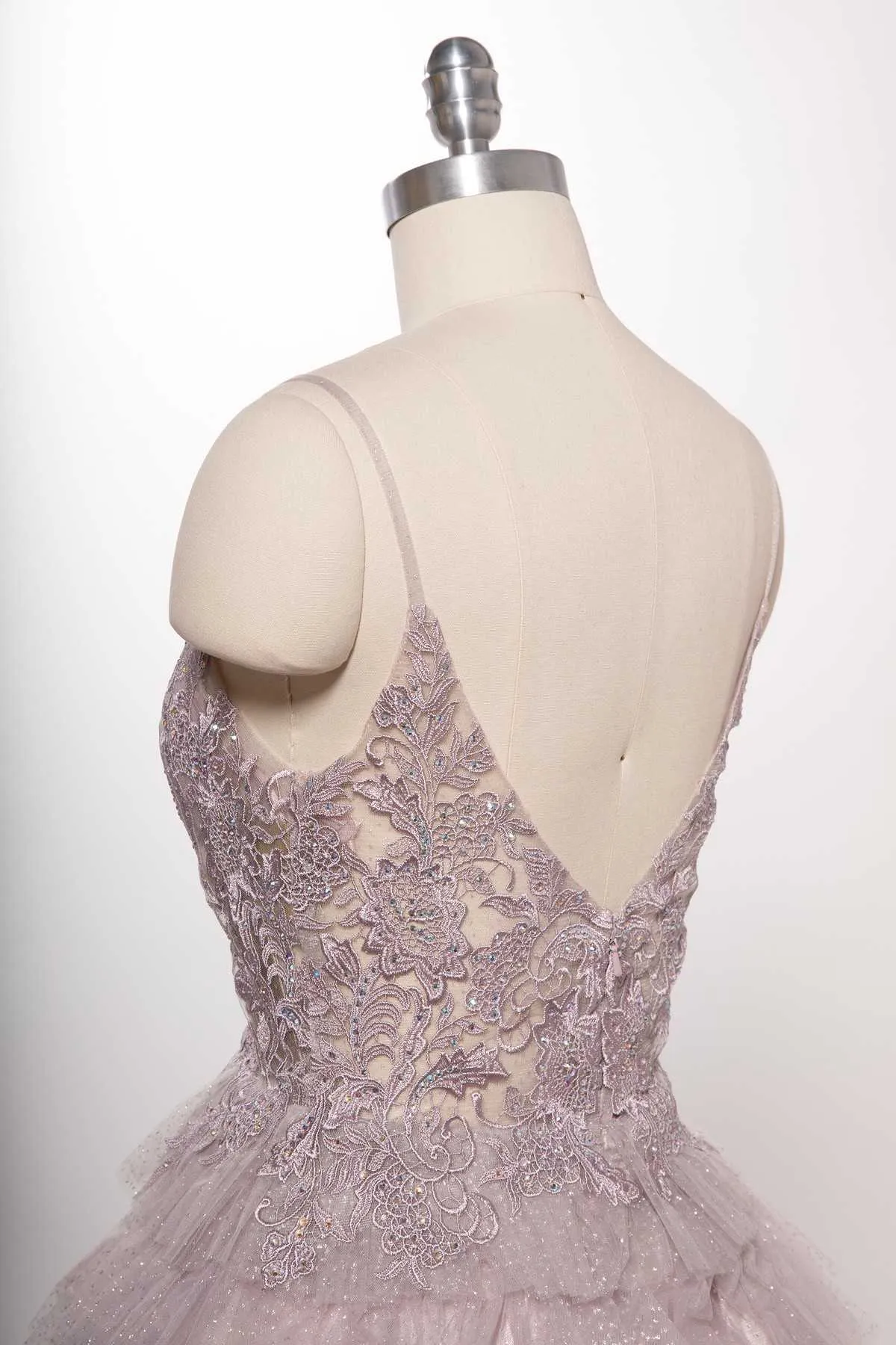 Aspeed S2308 Appliqued Tiered Short Dress