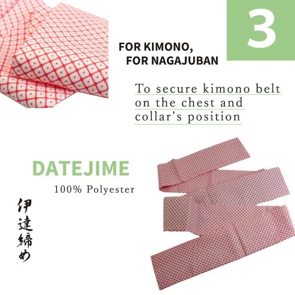 Authentic Women's Japanese Kimono Dressing Essential Set 10 Items, Size: M, L