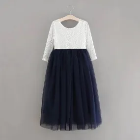 Baby Bohemian Classic Long Sleeve Dress - Navy Blue