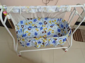 BABYHUG Cozy Nest Cradle with Mosquito Net - Blue