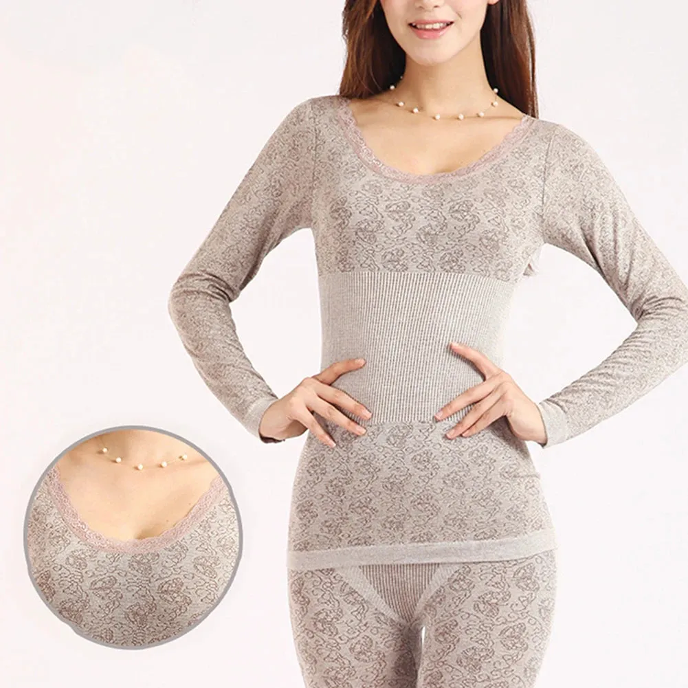 BAOUME lace Thermal Underwear Set - Women's