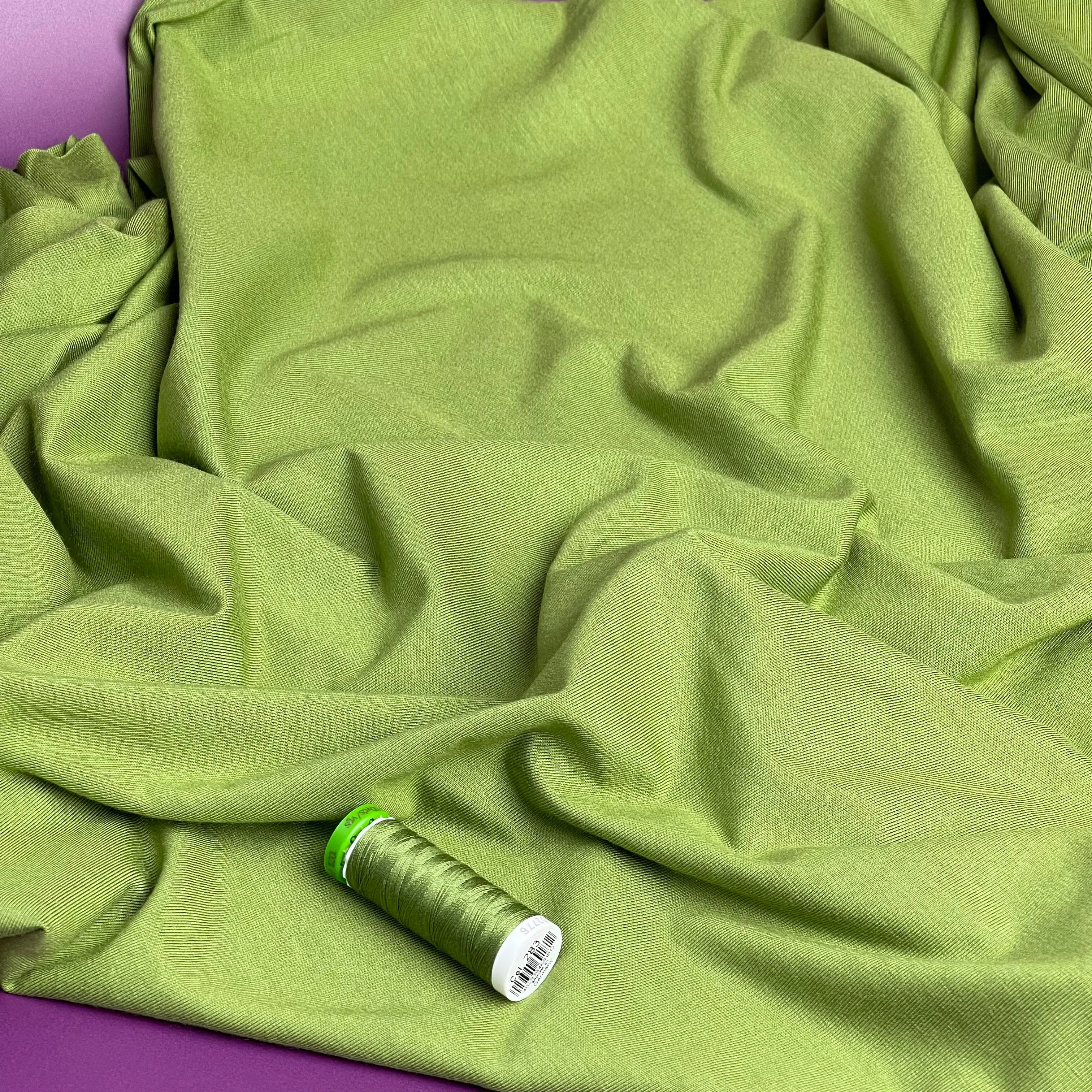 Bliss Moss Green Jersey Fabric with TENCEL™ Modal Fibres