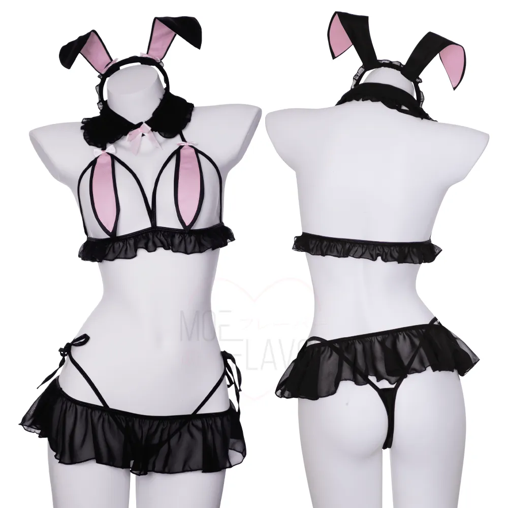 Blush Bunny Ears Lingerie