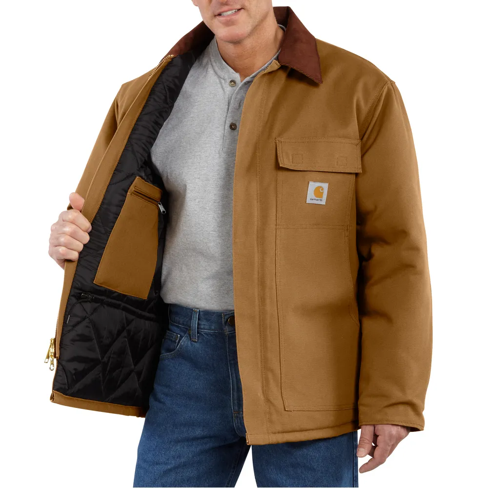 C003 Loose Fit Firm Duck Insulated Traditional Coat - BRN-Carhartt Brown | Carhartt 106674