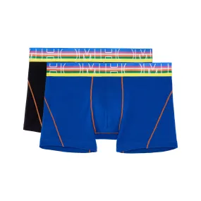 Carl #2 Boxer Briefs 2-Pack | Black/Bright Blue 402435-D048