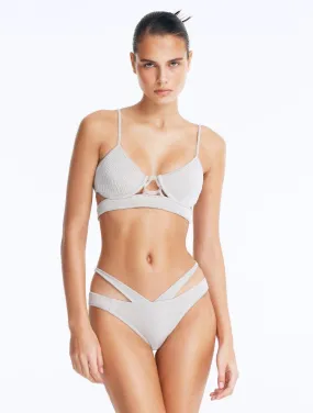 Cassia Silver Bikini Top
