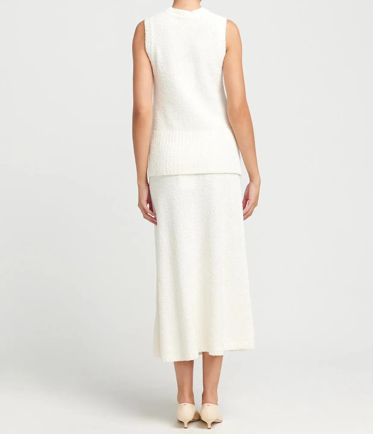 Celeste Cashmere Blend Skirt in Off White