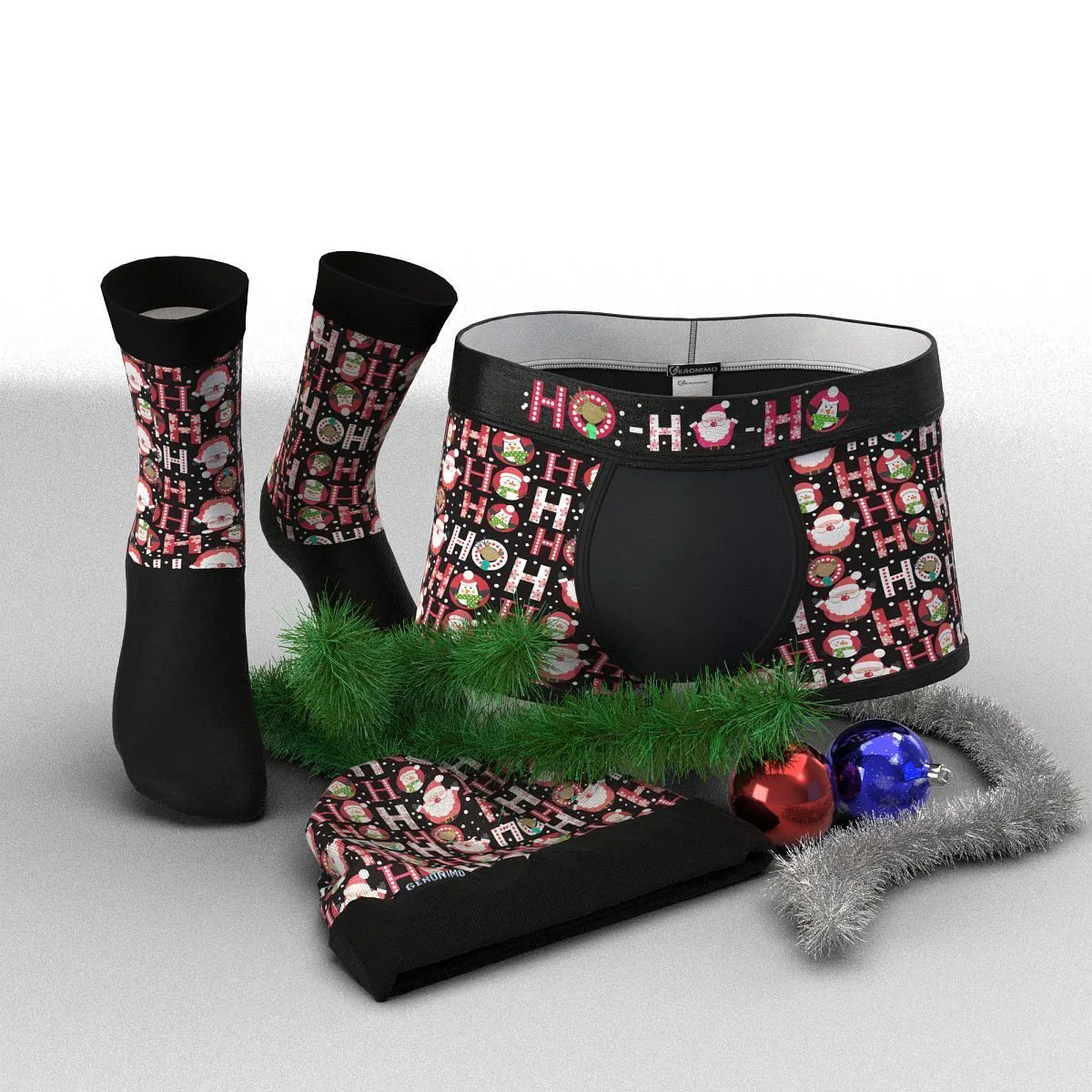 Christmas set of Boxers & Socks& Beanie V1