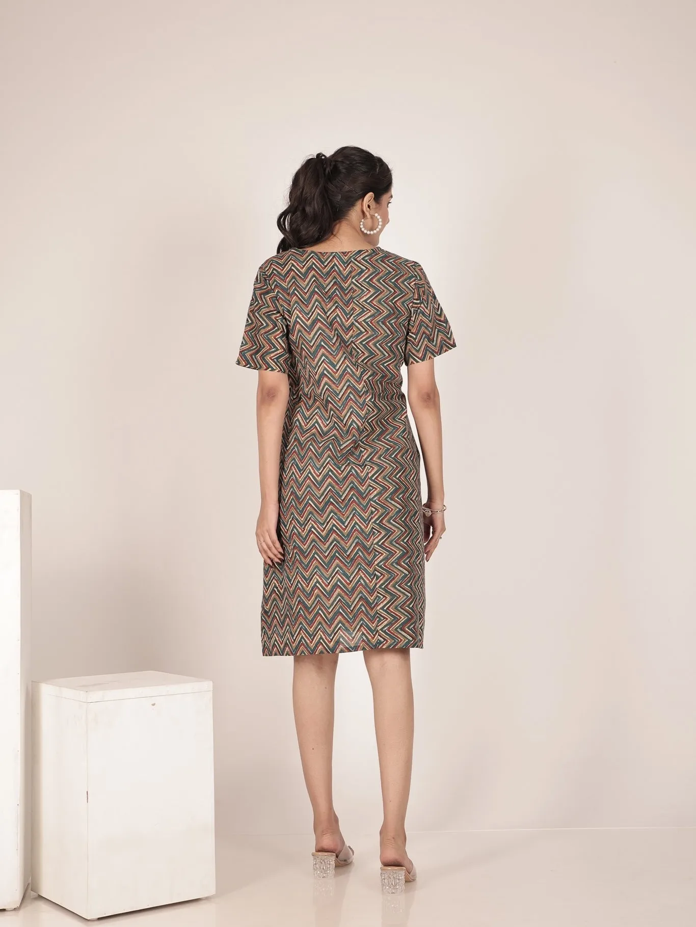 Cotton Printed Shift Dress