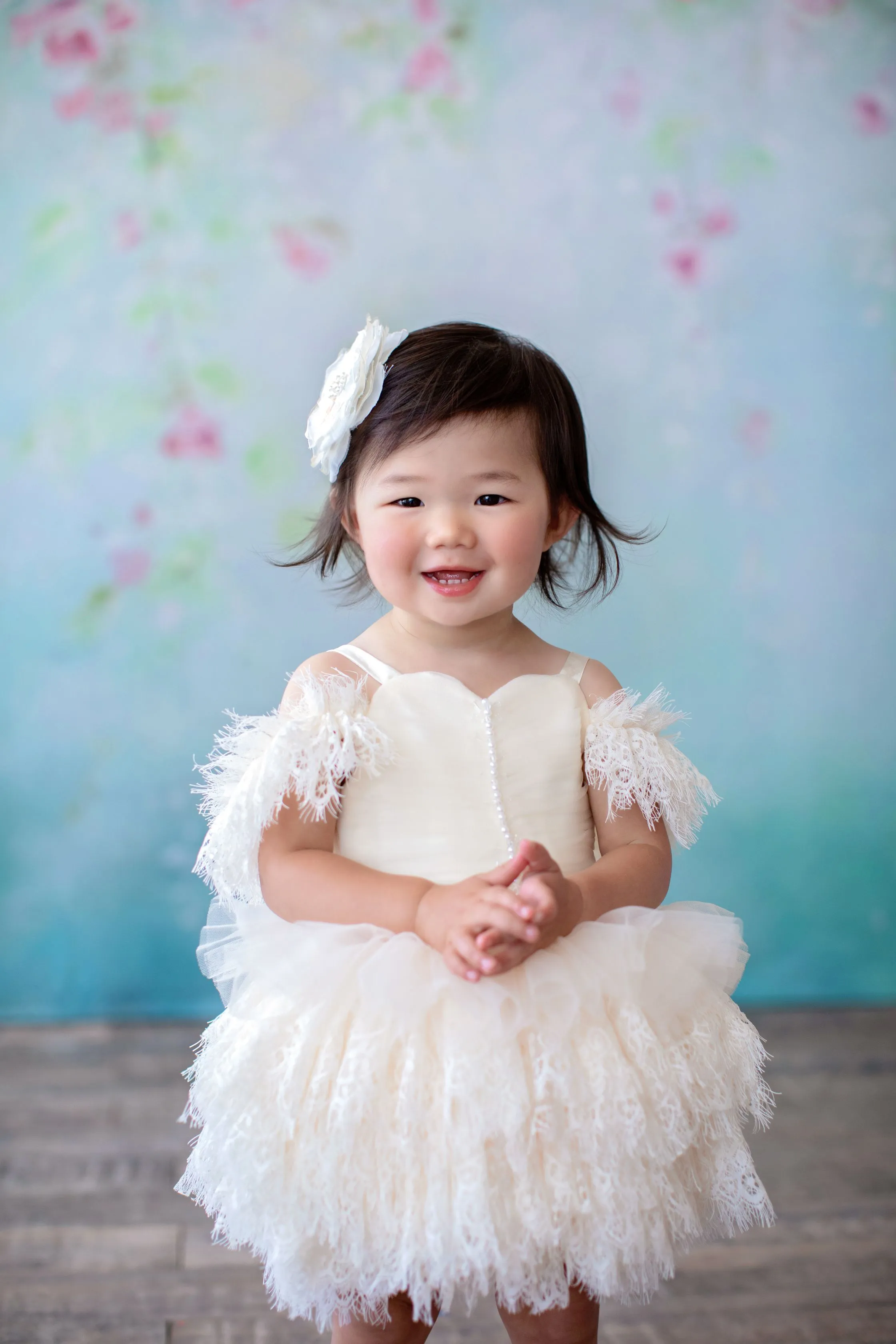 Couture Rental Baby Gown "Alyssa" - Black - Petal Length Dress  - ( 24 month- 3 year)