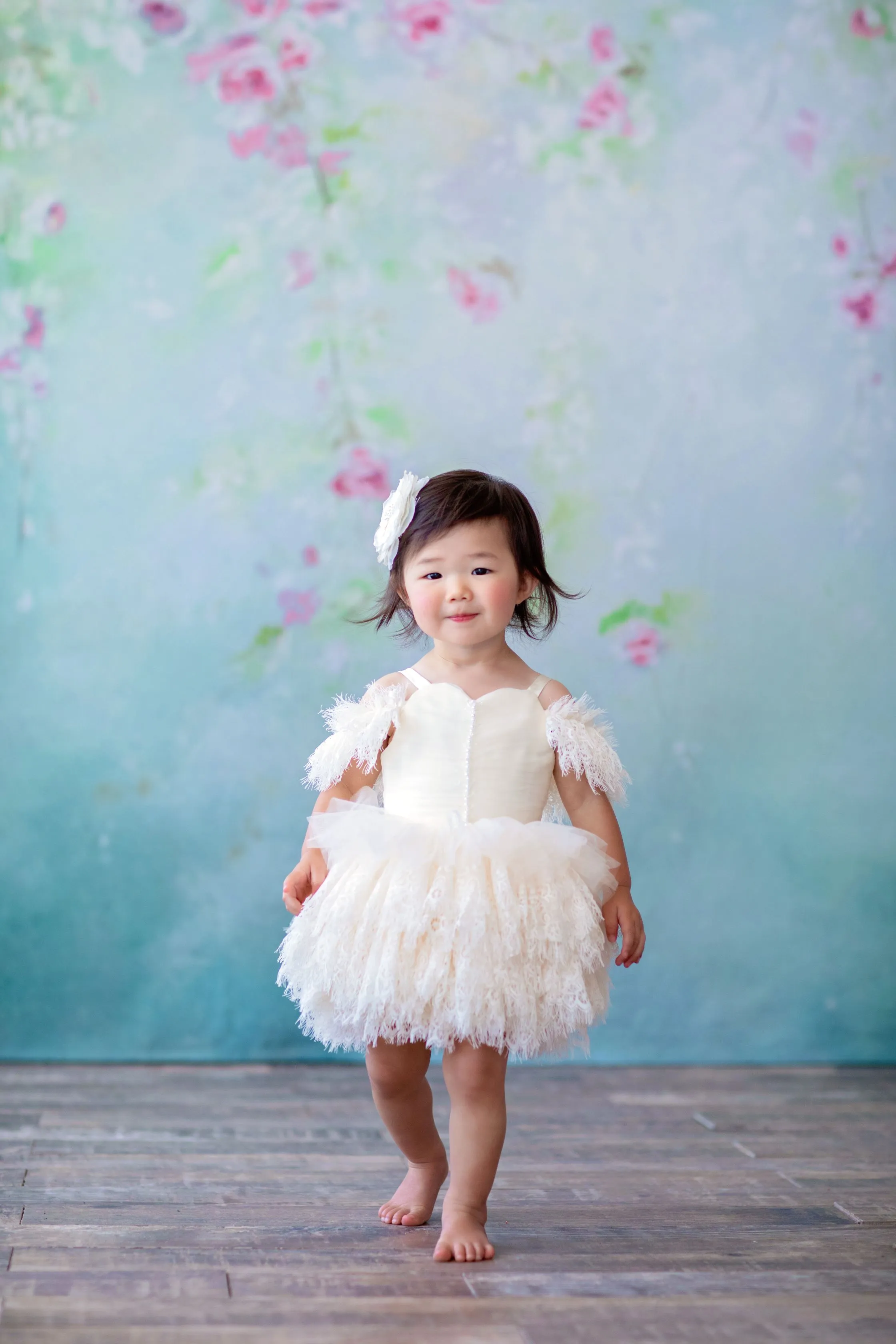 Couture Rental Baby Gown "Alyssa" - Black - Petal Length Dress  - ( 24 month- 3 year)
