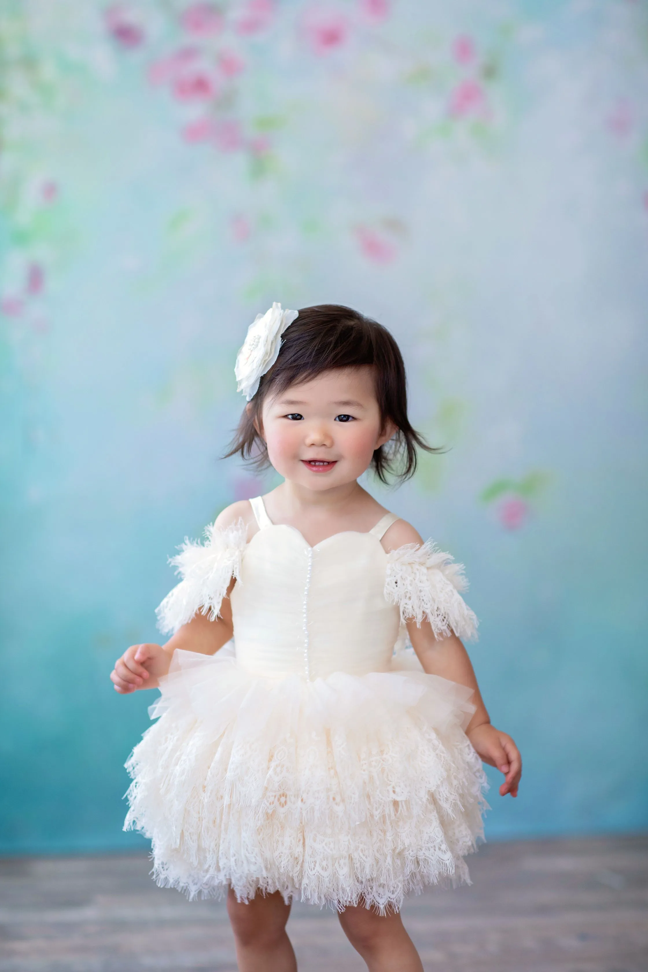 Couture Rental Baby Gown "Alyssa" - Black - Petal Length Dress  - ( 24 month- 3 year)