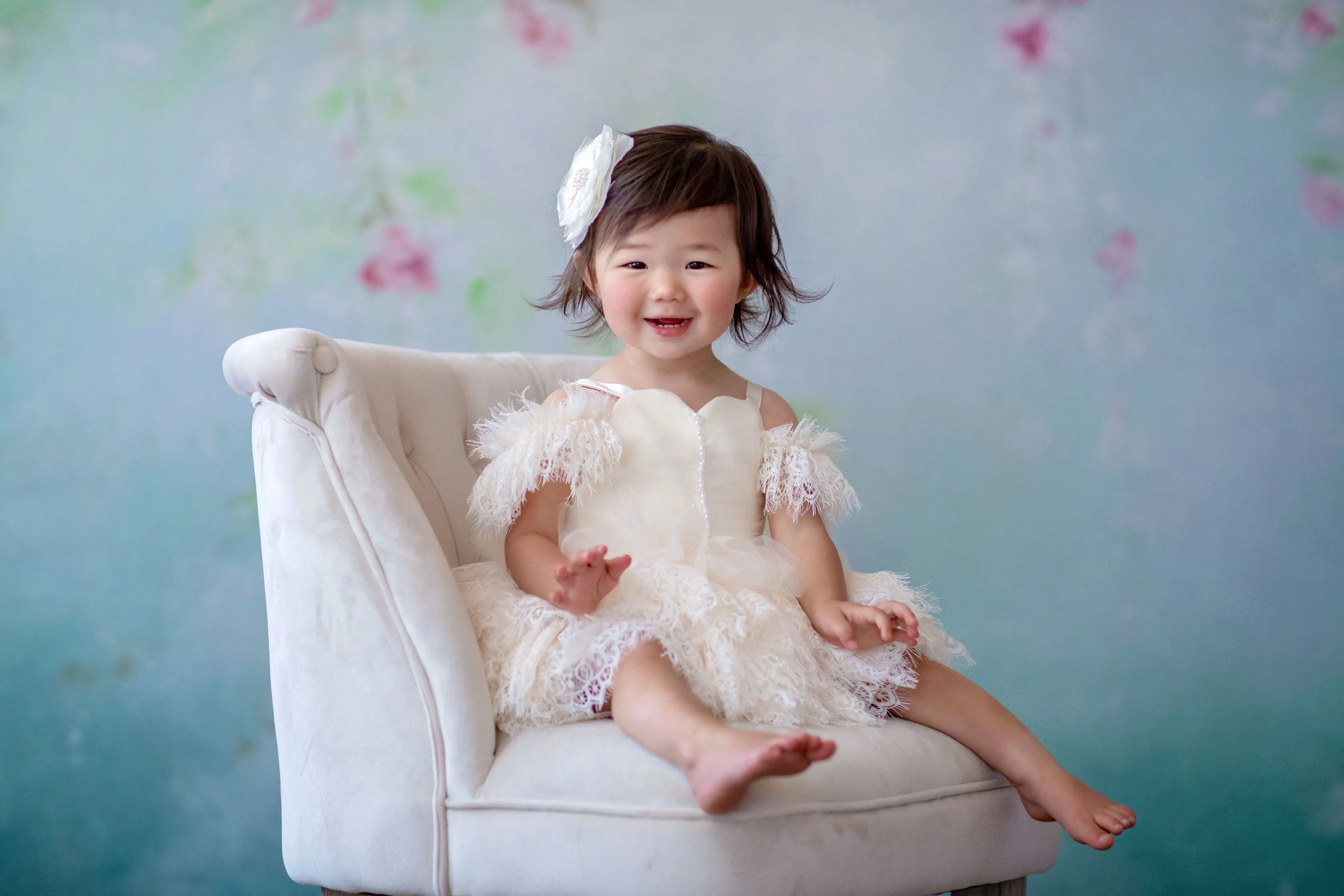 Couture Rental Baby Gown "Alyssa" - Black - Petal Length Dress  - ( 24 month- 3 year)