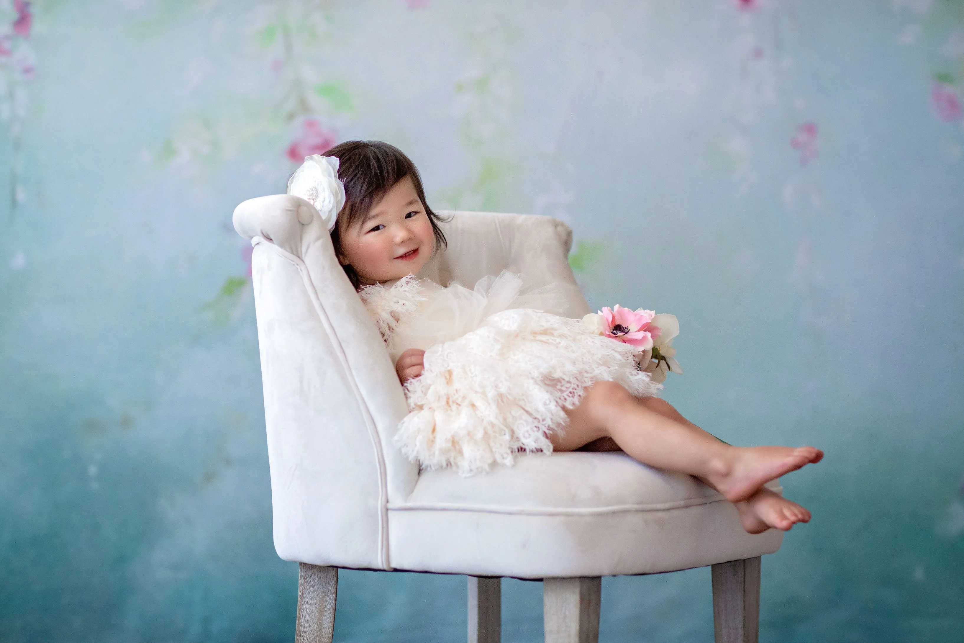 Couture Rental Baby Gown "Alyssa" - Black - Petal Length Dress  - ( 24 month- 3 year)