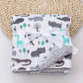 Cute Patterned Ultra-Soft Fleece Blanket