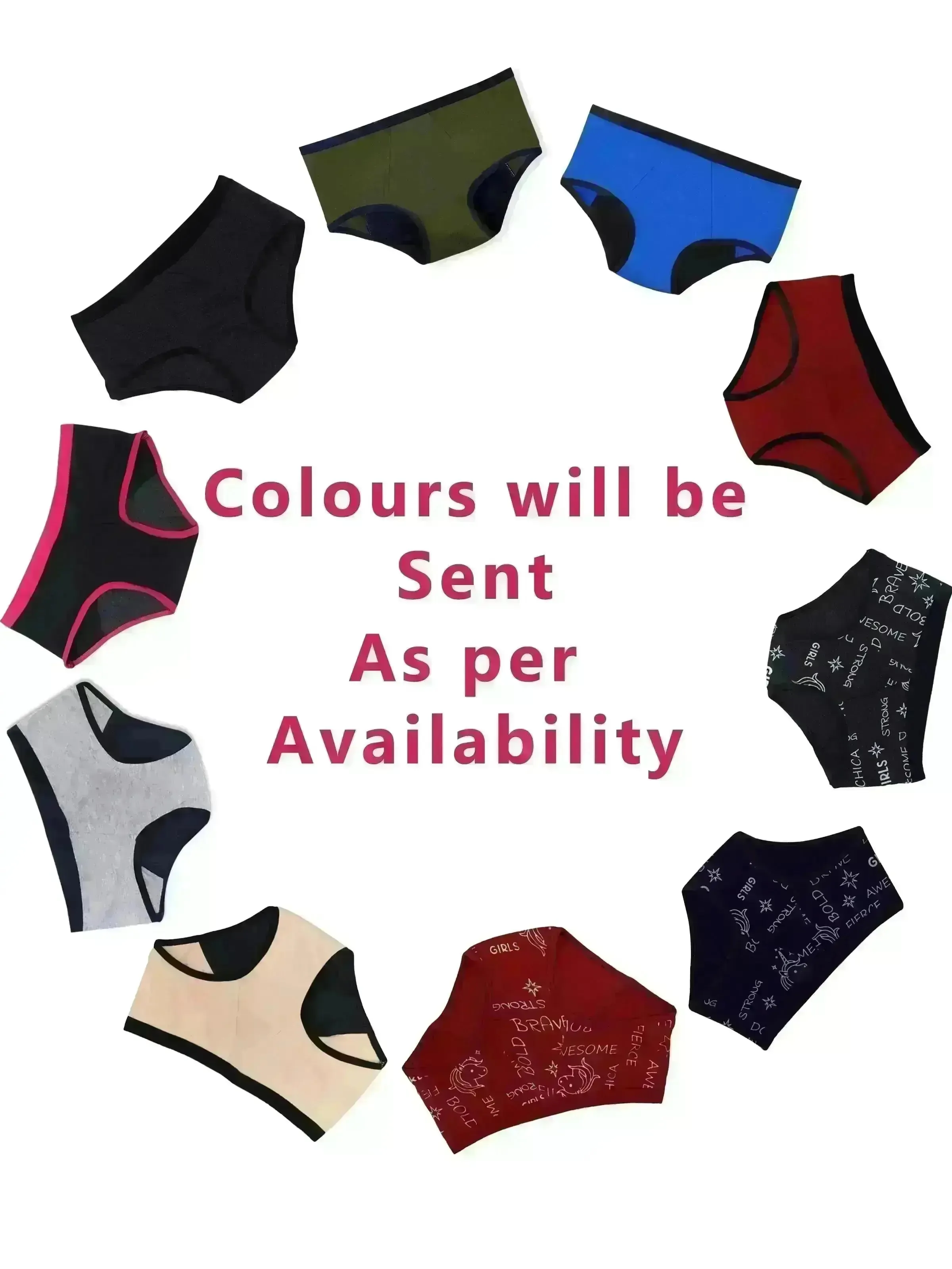 D'chica Eco-friendly, Anti-Microbial Lining, Period Panties No Pad Required, Black & Grey