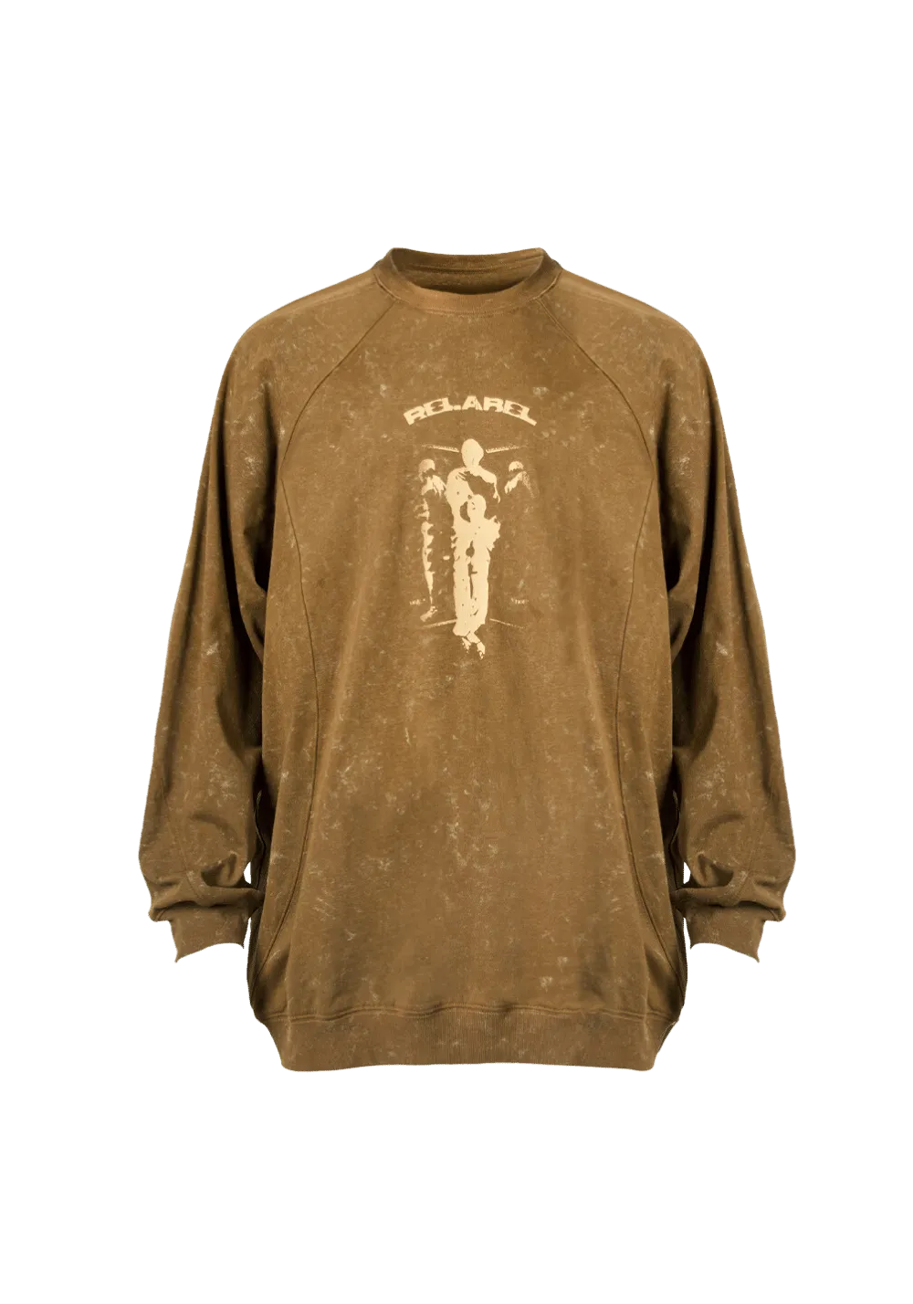 Deconstructed Washed Print Sweatshirt