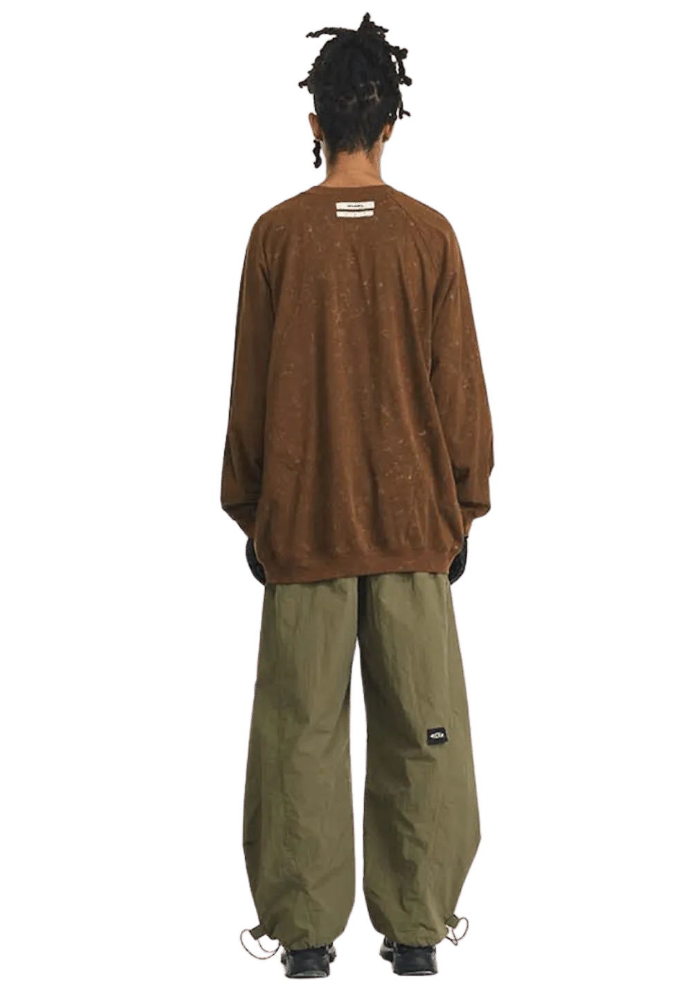 Deconstructed Washed Print Sweatshirt