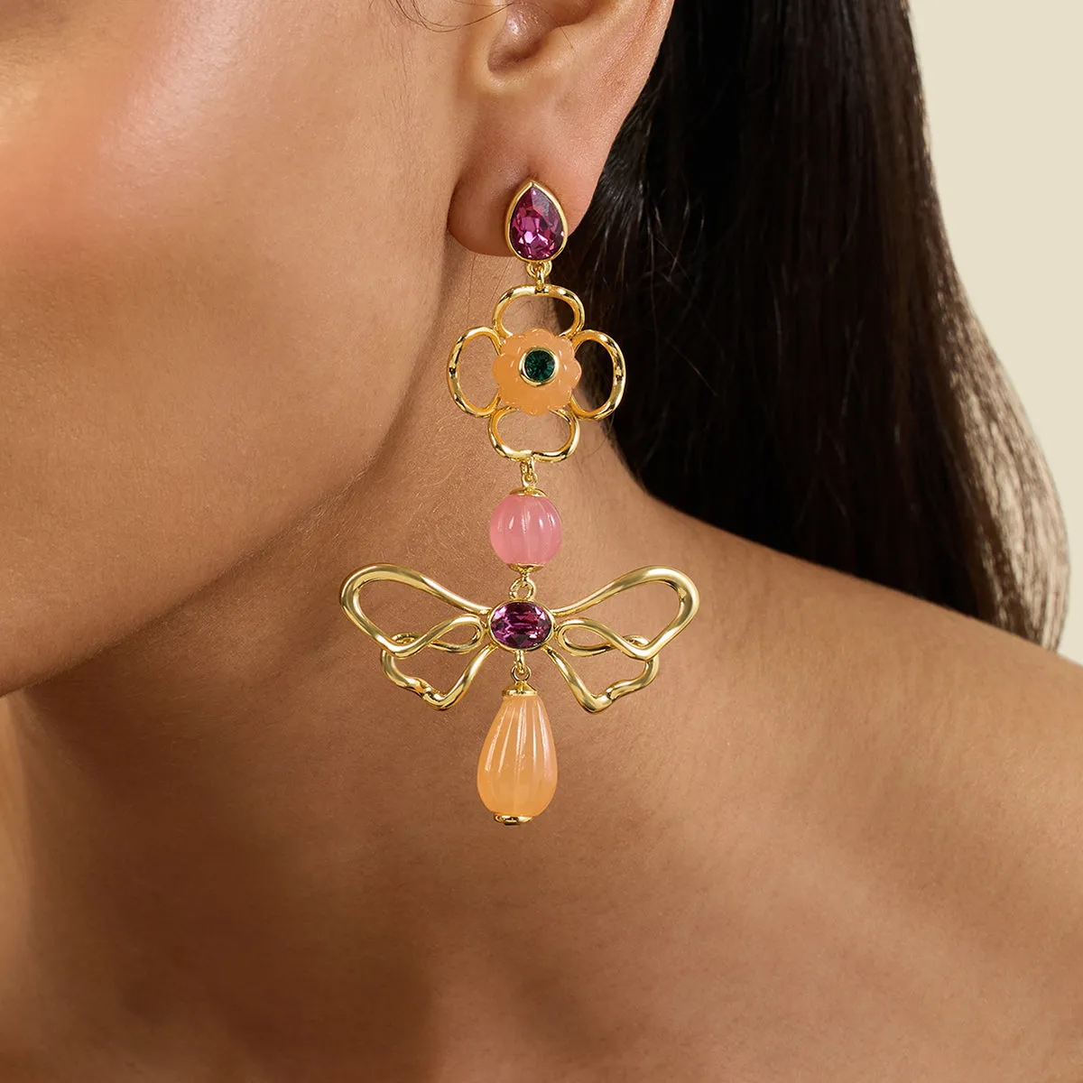 Dusky Bloom Dangler Earrings