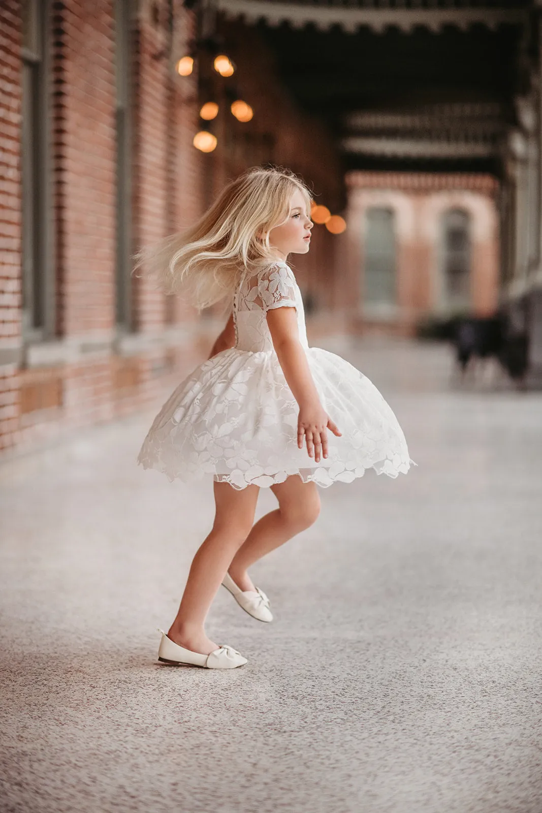 Evangeline Frock in White