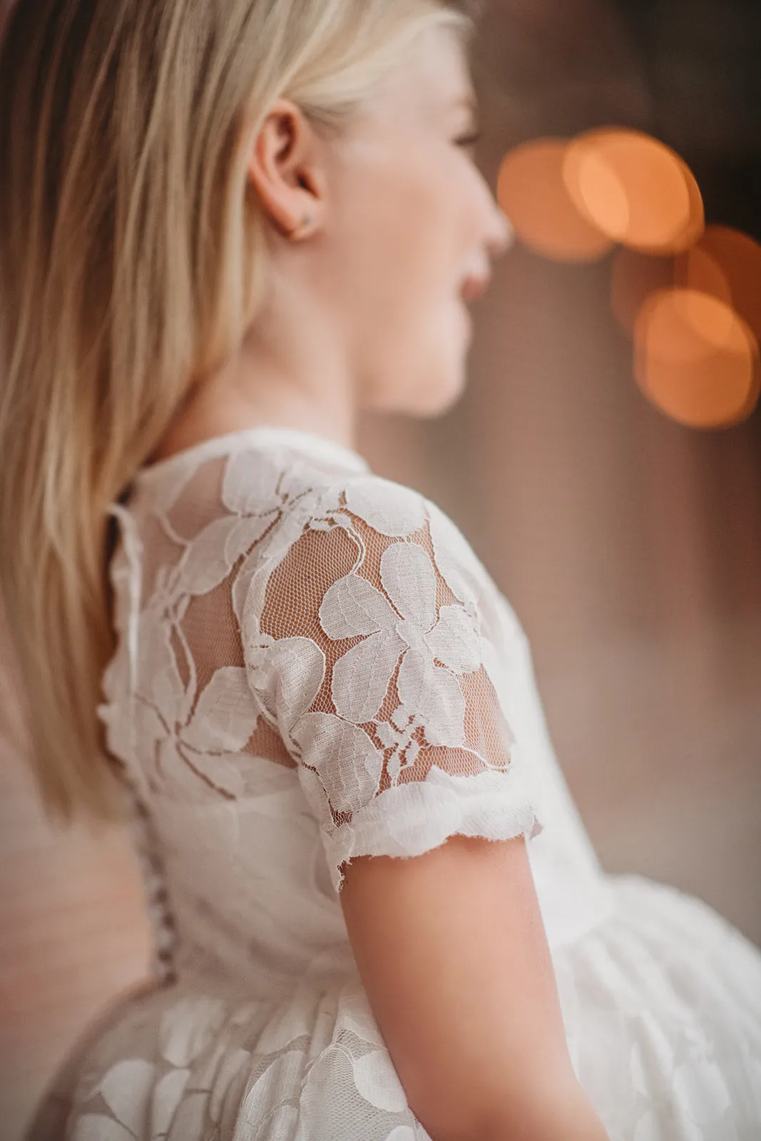Evangeline Frock in White