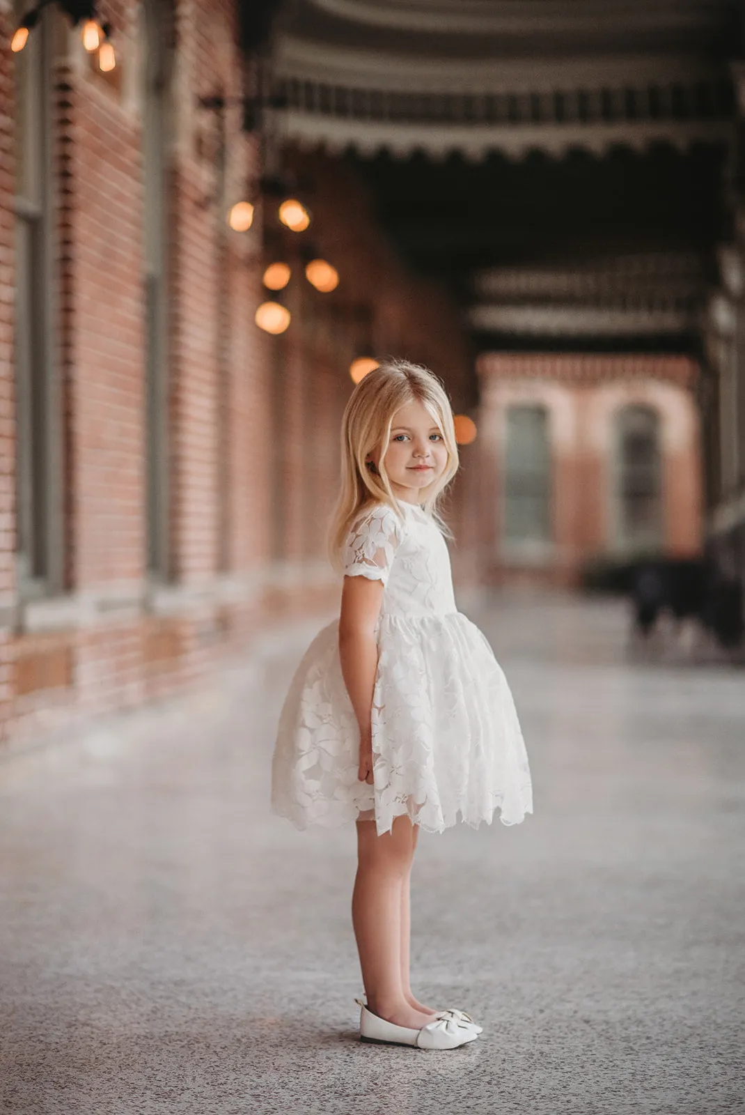 Evangeline Frock in White