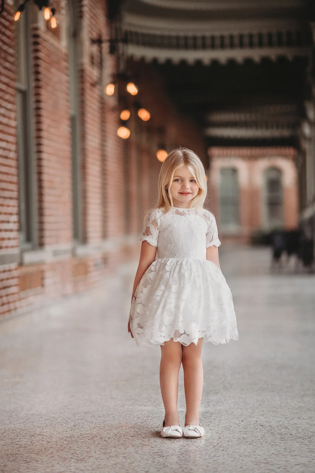 Evangeline Frock in White