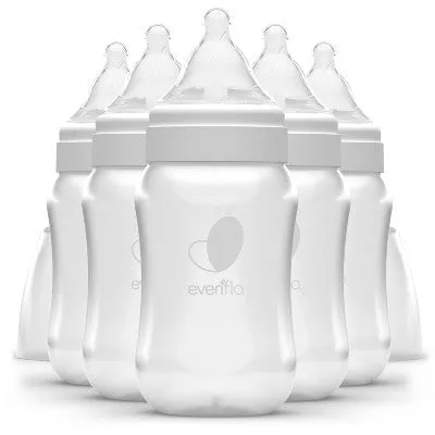 Evenflo 6pk Balance Wide-Neck Anti-Colic Baby Bottles - 9oz