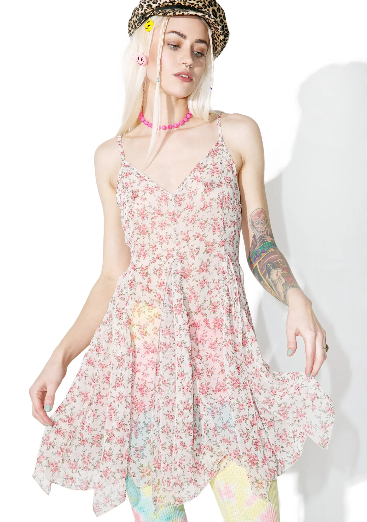 Fallin' Petals Slip Dress