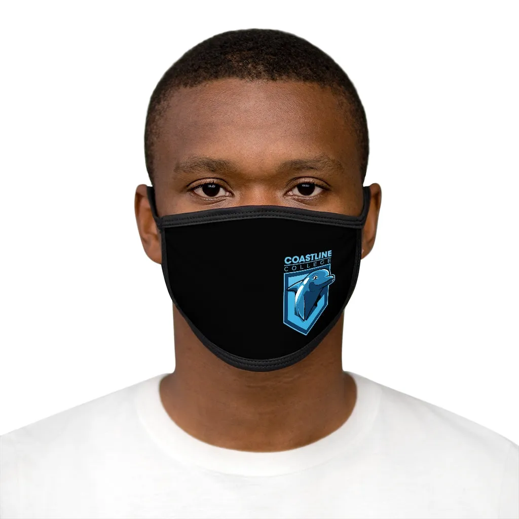 Fin Collection Black Mixed-Fabric Face Mask - Black