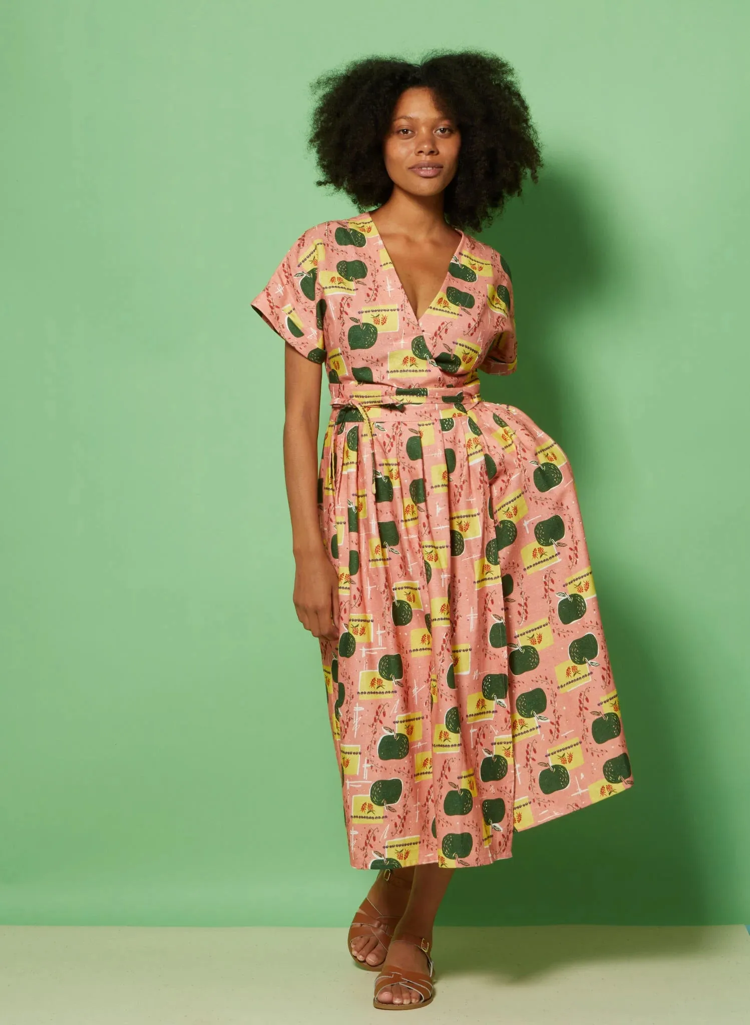 Final Sale Pink Apples Esme Wrap Dress by Palava