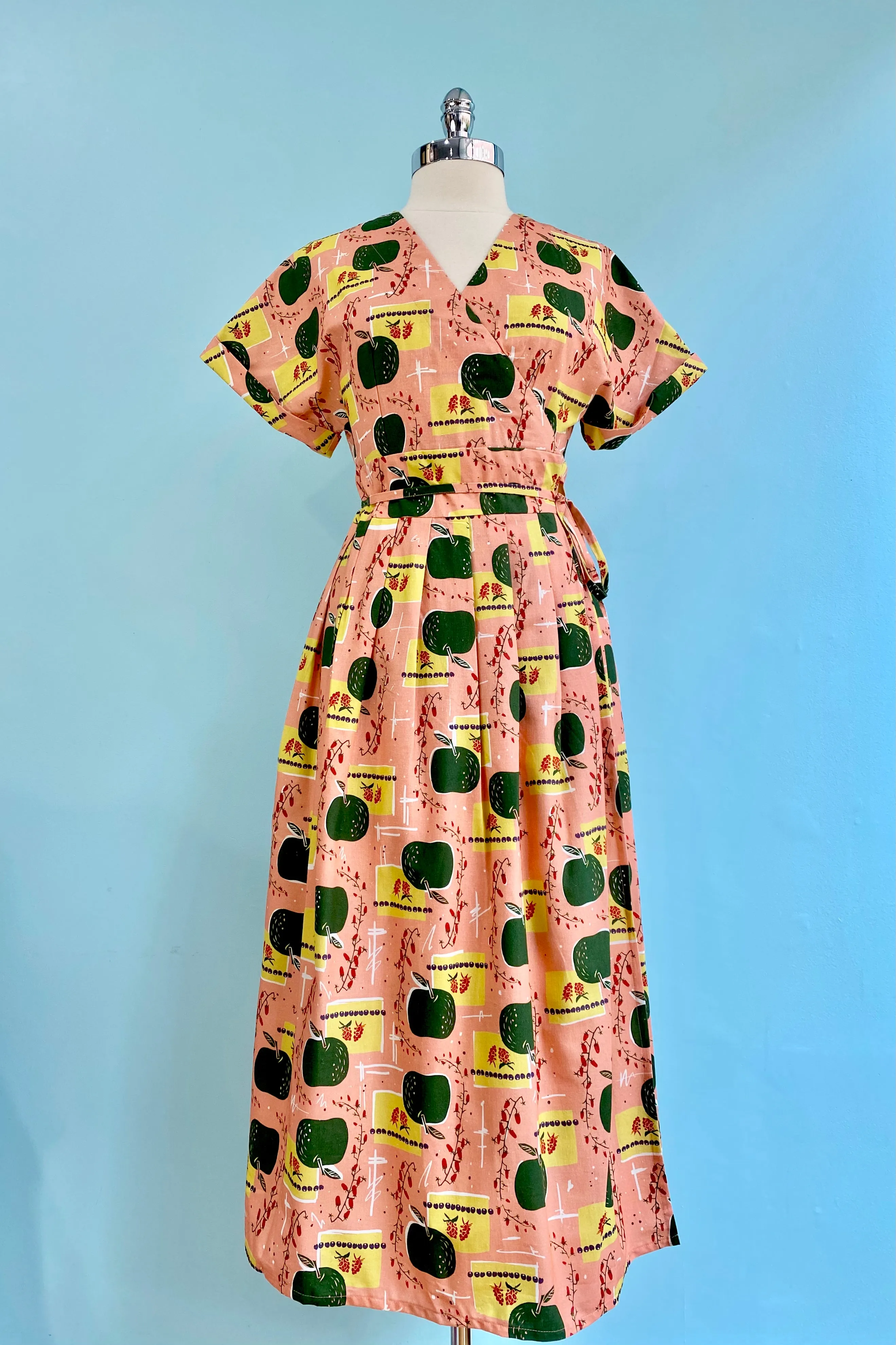 Final Sale Pink Apples Esme Wrap Dress by Palava