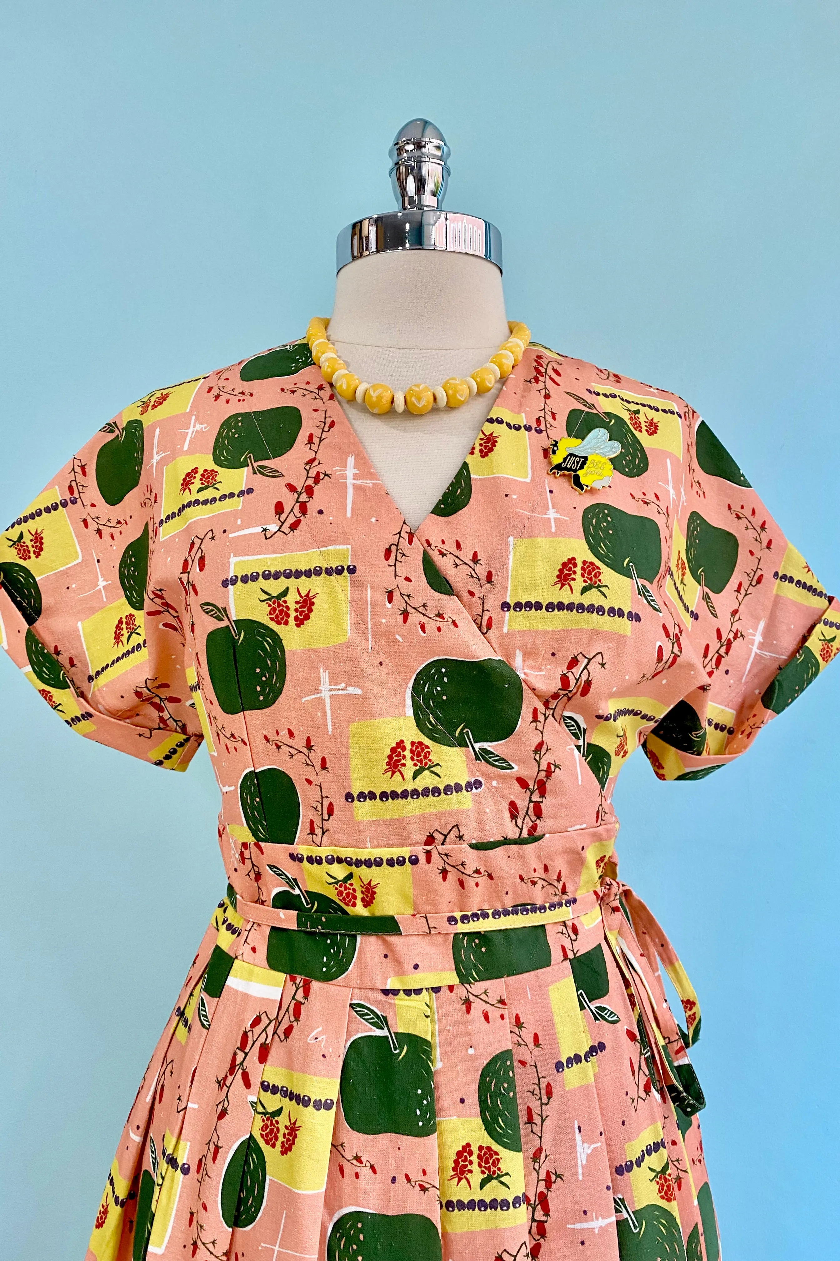 Final Sale Pink Apples Esme Wrap Dress by Palava