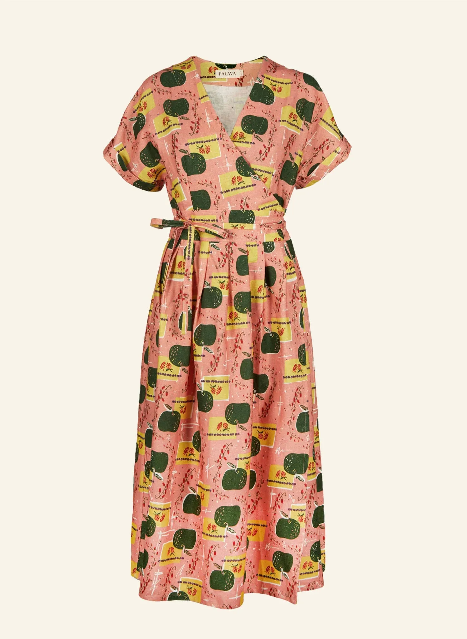 Final Sale Pink Apples Esme Wrap Dress by Palava
