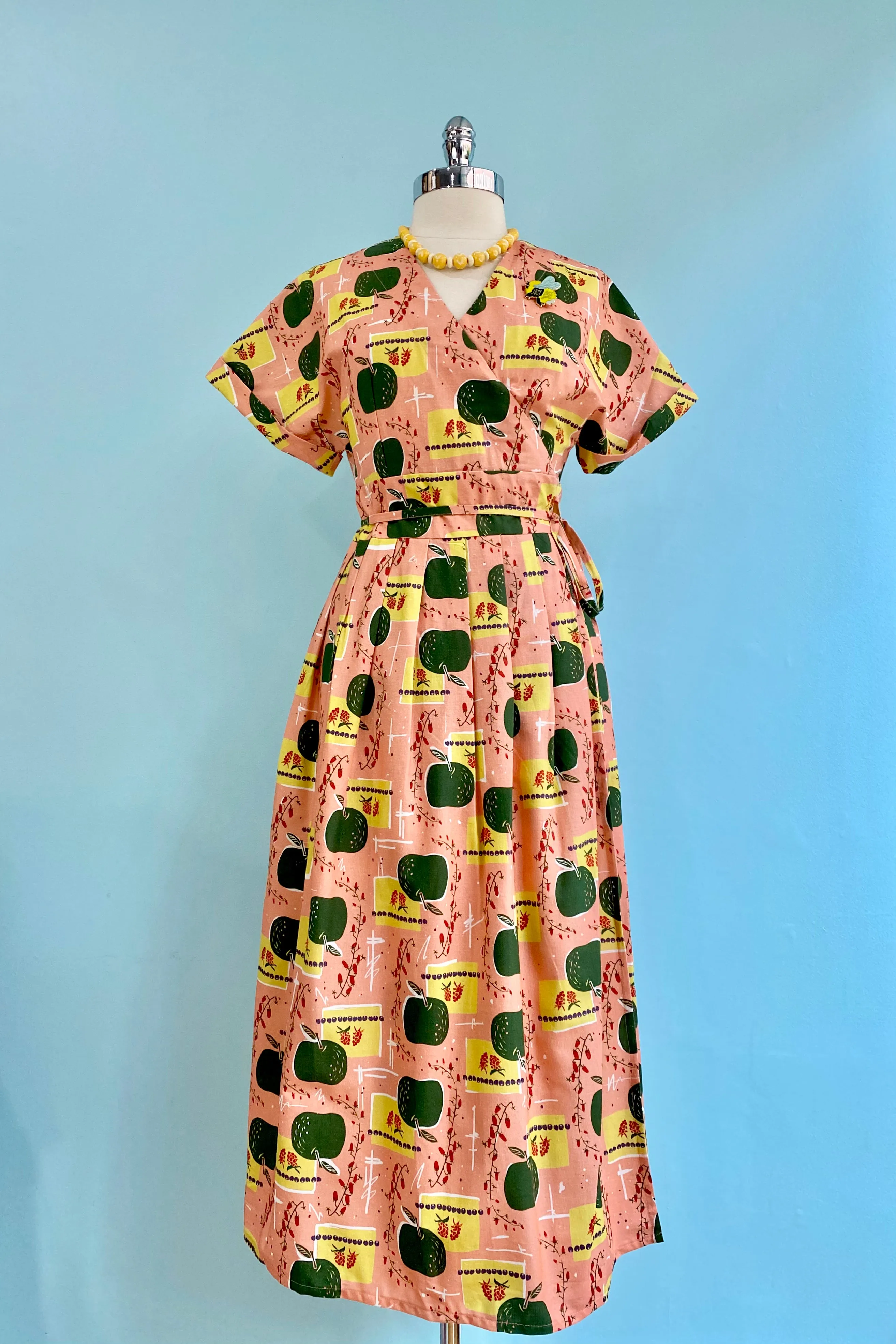 Final Sale Pink Apples Esme Wrap Dress by Palava