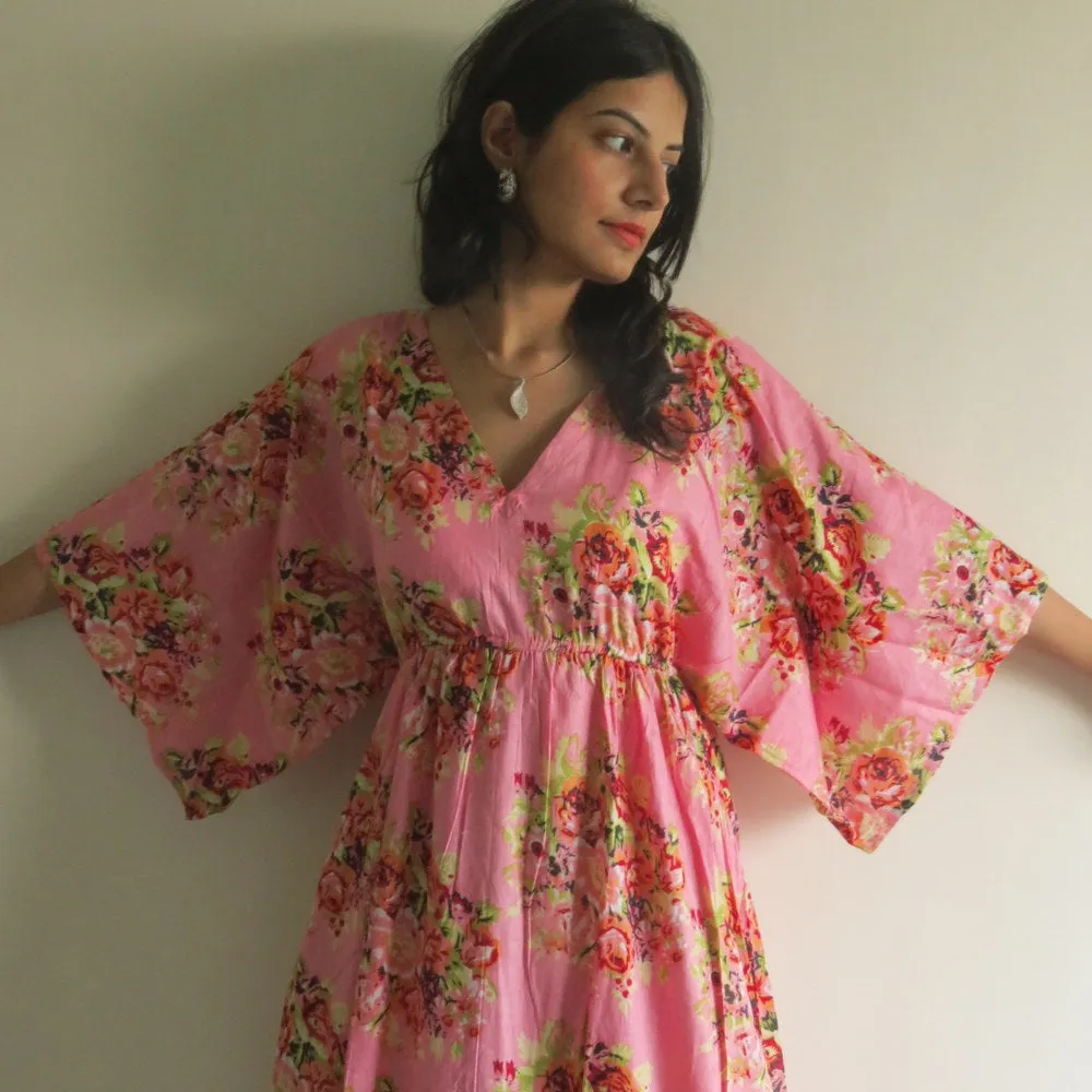 Floral Empire Waist Dress Butterfly Sleeves Maternity Kaftan