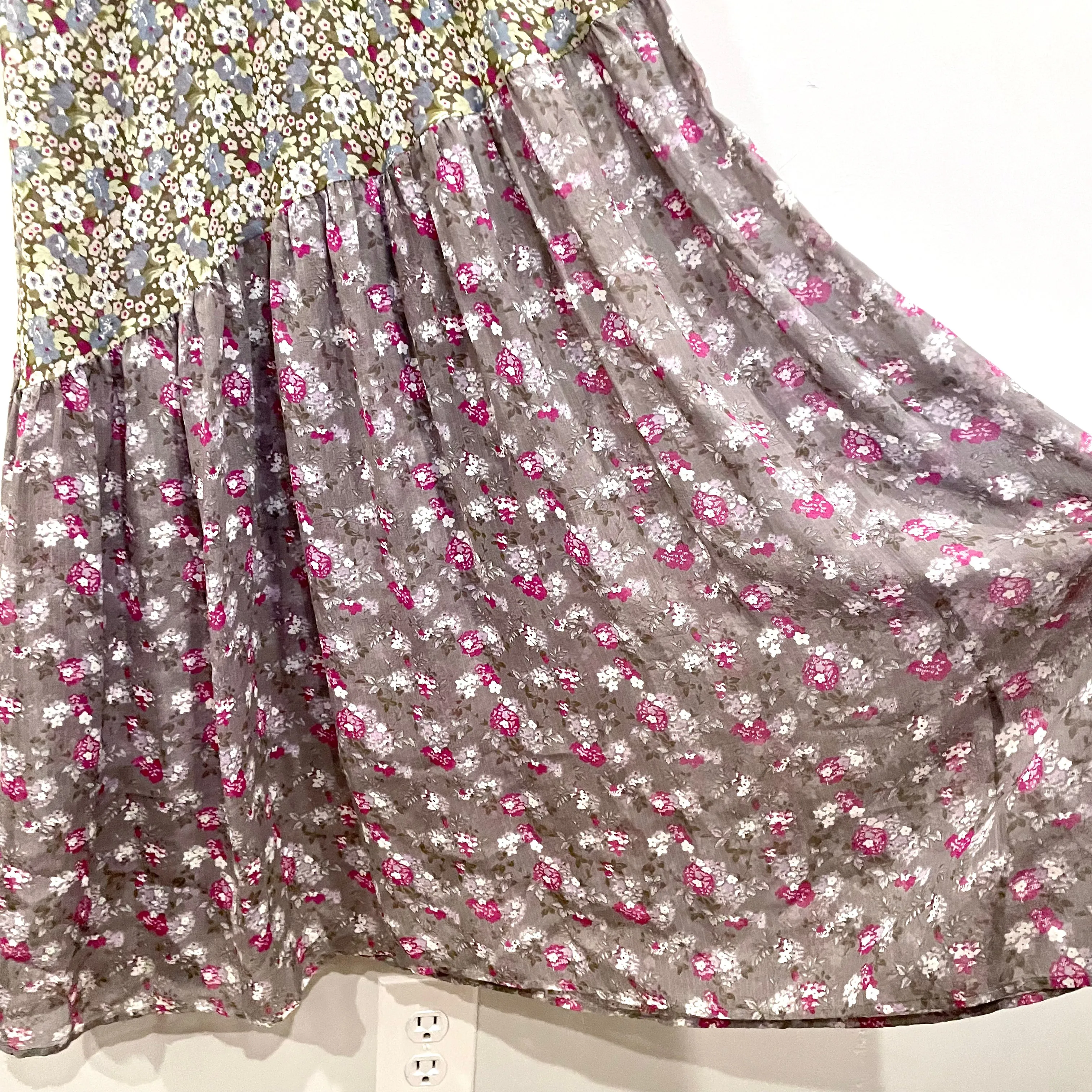 Floral Silk Maxi Dress