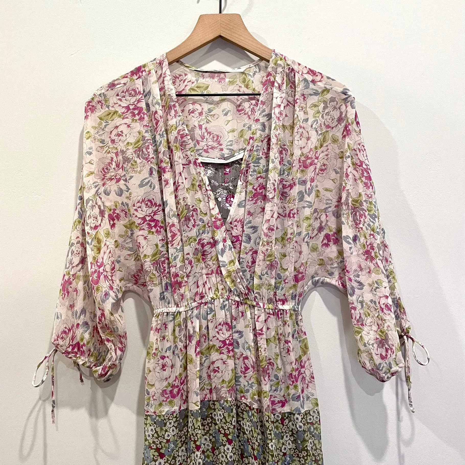 Floral Silk Maxi Dress