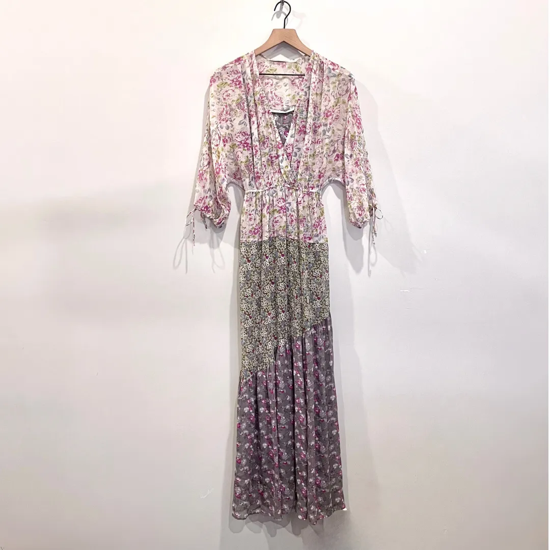Floral Silk Maxi Dress